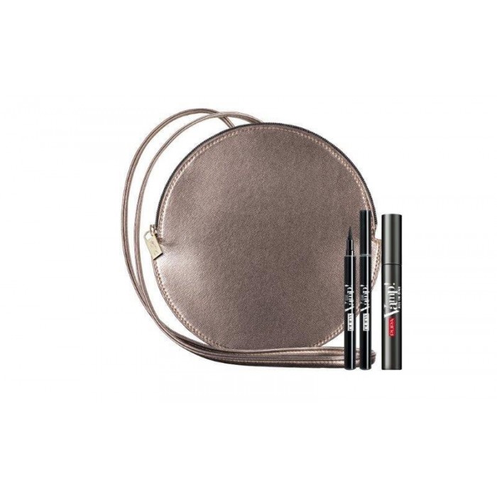 Комплект Pupa VAMP! Спирала за мигли Vamp! ALL IN ONE + Очна линия Vamp! STYLO LINER + Чантичка Cosmetice