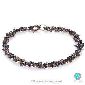Helga - Colier baroc de perle cu cristale Swarovski A 5 - 6 mm 11098